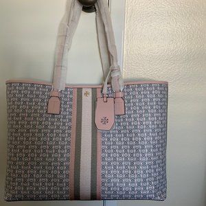 tory burch geminin link canvas tote